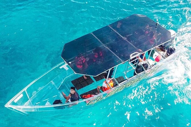 Isla Mujeres: Coral Reef Views from a Clear Boat - Crew, Music, and Camera Time (Jose and the Captain)