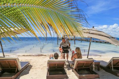 Isla Mujeres luxury catamaran with premium open bar and lunch