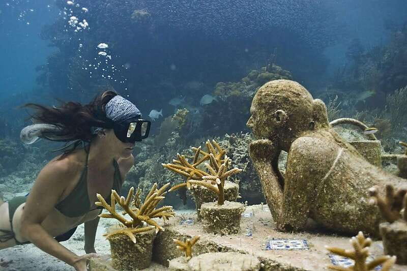 Isla Mujeres: Snorkeling in Underwater Museum - MUSA Underwater Museum: Seeing the Virgin and Other Sculptures