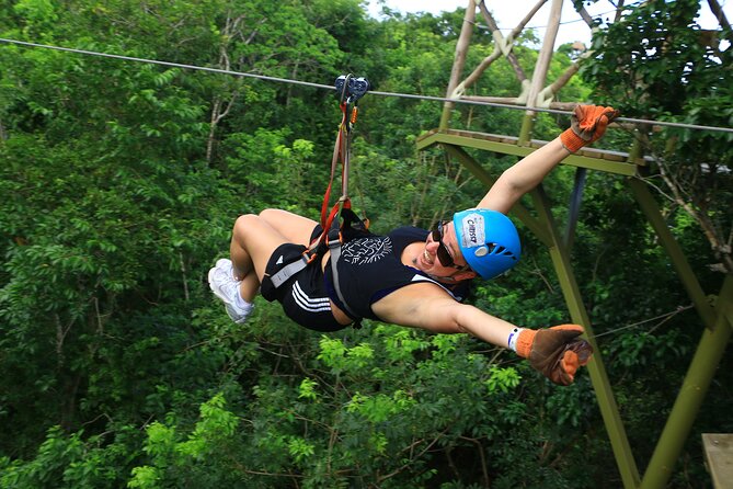 Jungle Adventure from Cancun: ATVs, ziplines, cenote and fun! - Flying over the trees: zipline safety and comfort