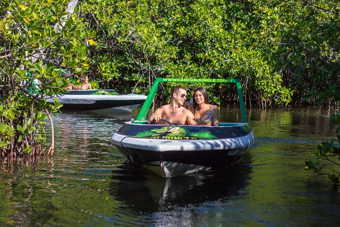 Jungle Tour adventure Cancun Speed Boat Through Mangrove - Nichupté Bridge and Pirate Galleons, Built for Photos