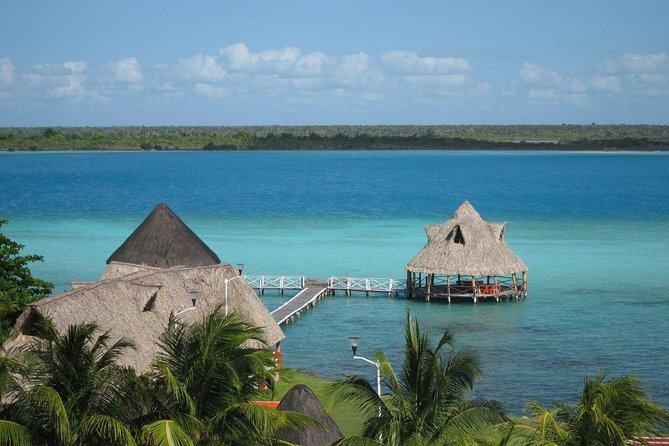 Magical BACALAR TOUR with Pontoon Boat ride. (Transportation + Breakfast + Food) - Cenote Azul: the morning swim plus a real breakfast
