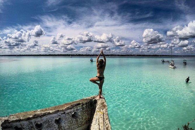 Magical BACALAR TOUR with Pontoon Boat ride. (Transportation + Breakfast + Food) - Bacalar Town lunch, San Felipe Fort views, and the Bacalar letters photo