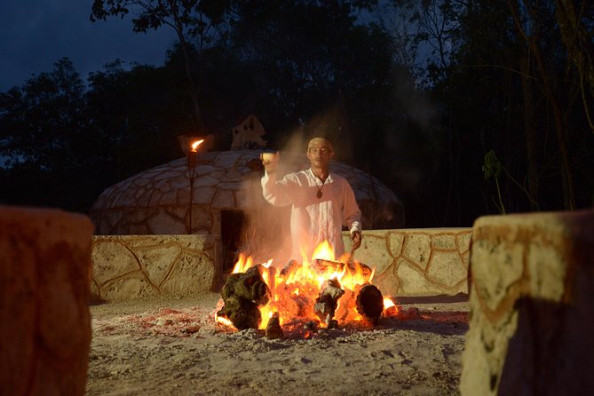 Maya Temazcal Night Ceremony from Cancun with Cenote Swim and Dinner - The Cenote Swim Right After the Sweat Lodge