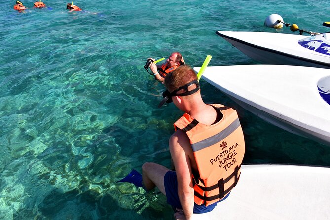 Mayan Ritual + Speed Boat Tour + Snacks - Stop 2: Laguna Nichupte speedboat ride and snorkeling in the water