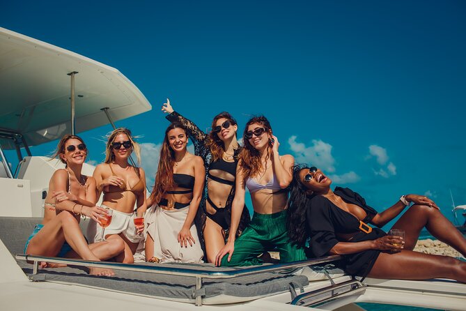 Private All Inclusive Sunset DJ Cruise – 51' Leopard Cancun - Playa Norte: calm-water fun, paddle boards, and continued party energy