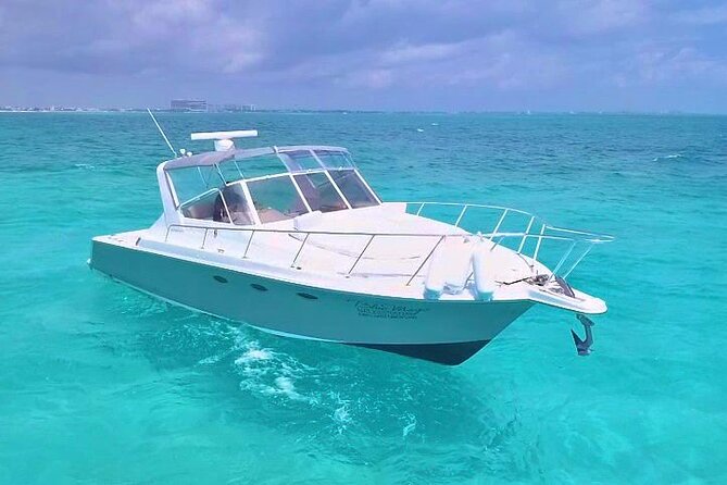 Private Cancun Yacht Tour 42ft up to 8 pax - Snorkeling with equipment included, plus a reality check