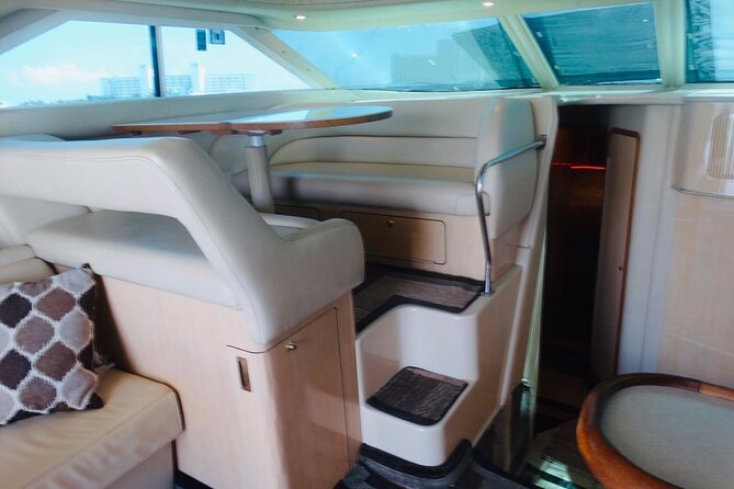 Rent a Private 46ft Yacht in Cancun - Comfort on a yacht: AC, bathroom, and life jacket checks