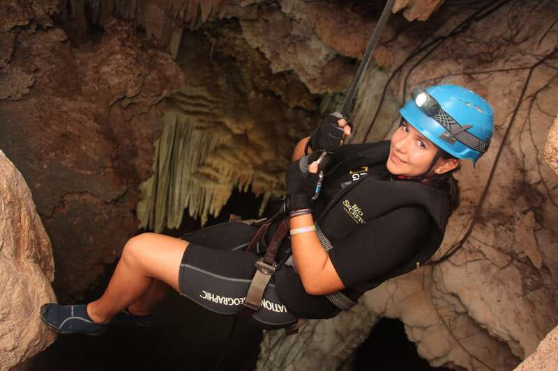 Rio Secreto Nature Reserve: Bicycle, Rappel & Ziplines Tour - Rappel to Xibalbá: The Big Adrenaline Moment