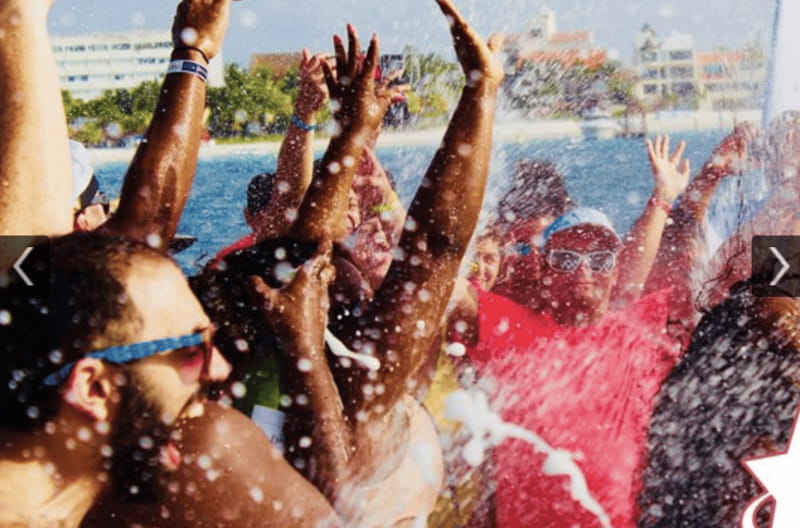 Rockstar Boat Party Cancun - Booze Cruise Cancun (18+) - The Water Part: Warm Caribbean Time and Inflatables
