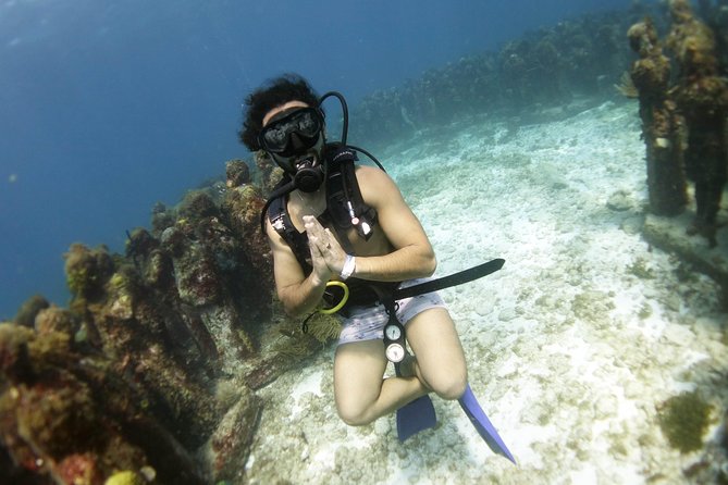 Scuba diving at MUSA the underwater museum for certified divers - Tank one at MUSA: the statue park and its marine neighborhoods