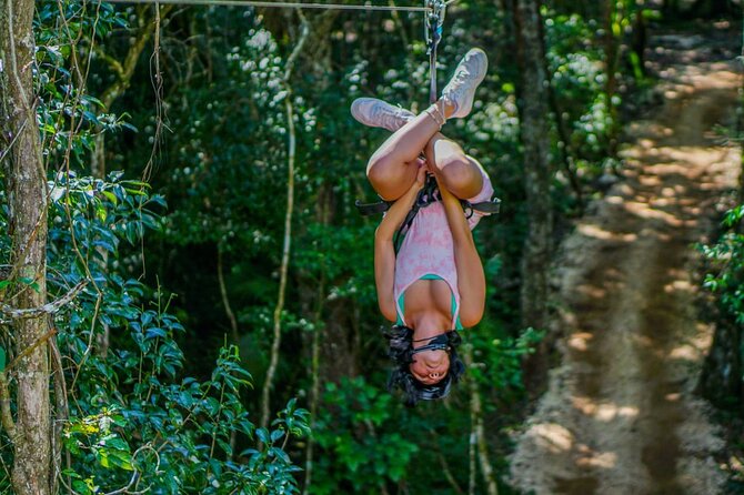 Shared ATV's and Zip Lines and Swimming in a Real Cenote. - A half-day that actually balances adrenaline and swim time