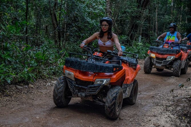 Shared ATV's and Zip Lines and Swimming in a Real Cenote. - Entering the zip line and hanging bridges circuit
