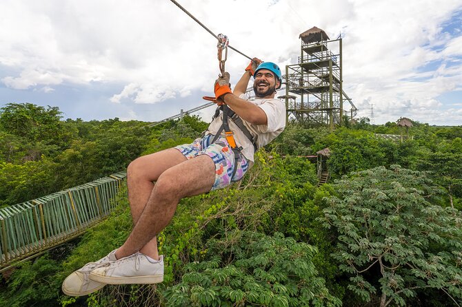 Sky Trail: Sky Bike, Tarzania, Bungee Swing & Zip Line with lunch - What to expect from the Sky Bike portion, 16m climb and a 100m glide
