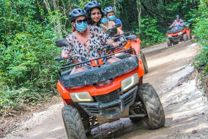 The best adrenaline day Atvs shared, ziplines and cenote Playa del Carmen - Zipline circuit near the cenote: the adrenaline jump, plus a camera tradeoff
