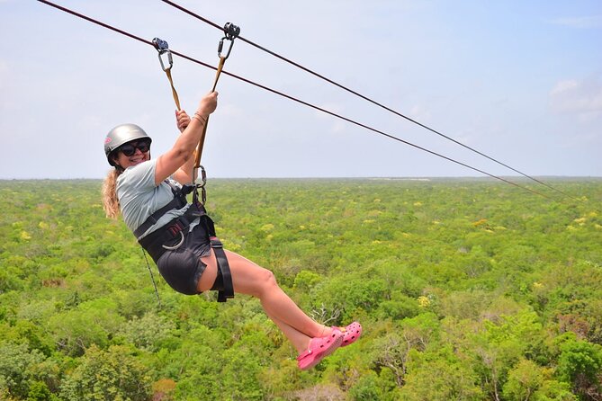 Tulum Adrenaline Tour ATV Ziplines and Cenote Swim Day - ATV jungle trails: single or double rides, no license required