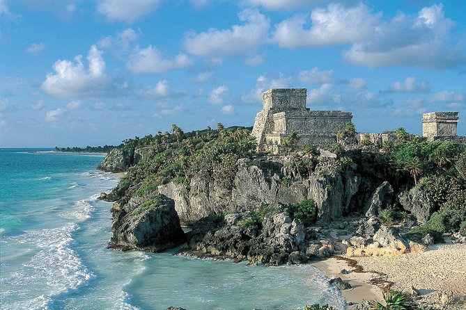 Tulum, Coba, Cenote and Playa del Carmen in Full-Day Tour from Cancun - Stop 1: Tulum ruins with half-guided time and extra admission