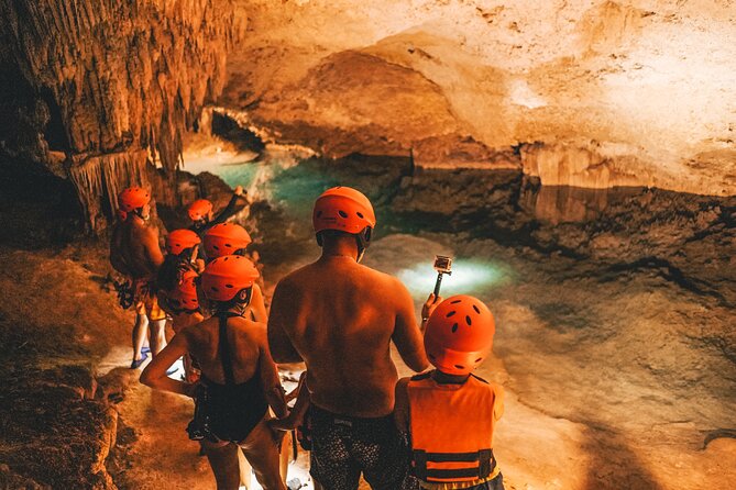 Tulum Ruins, Snorkeling with Turtles and Underground Caves - Entering Tulum Ruins on a cliff over the Caribbean