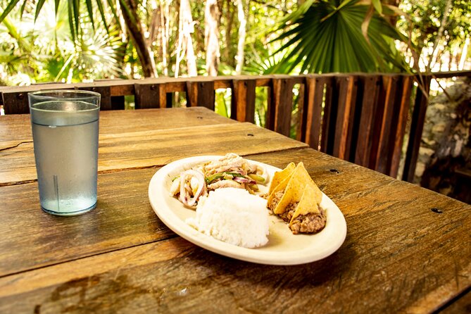 Wild Jungle Adventure! Cenote, ATV Shared & Zip Line from Cancun - Cenote swimming: cool water, but exit can be tricky