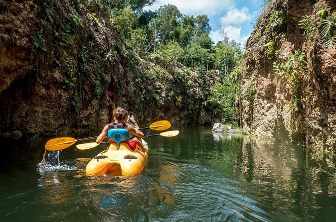Xenotes - K’áak’: Zip Lines and High Jumps in an Open Cenote